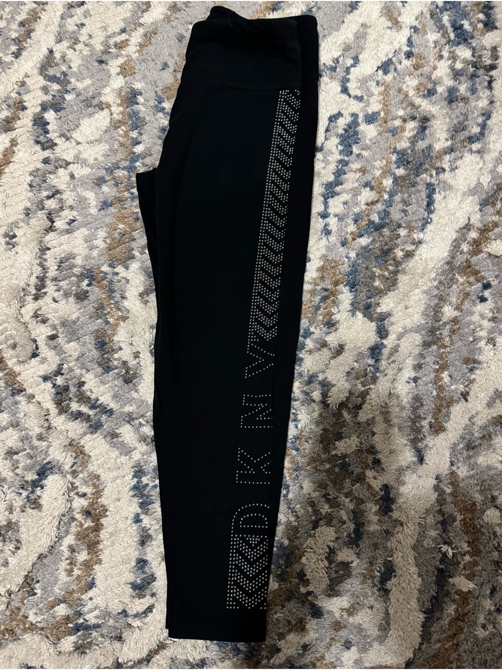 DKNY Black Leggings with Side Stud Detail